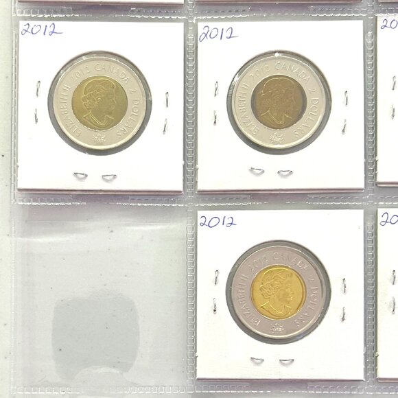 Special 15 Coin Set of the 3 Types of Canada 2012 $2 Toonies! - Picture 10 of 16